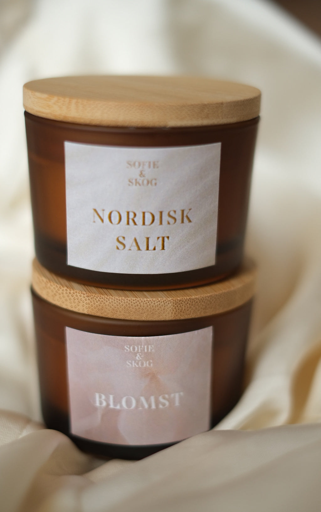 Duftkerzen Set Blomst und Nordisk Salt